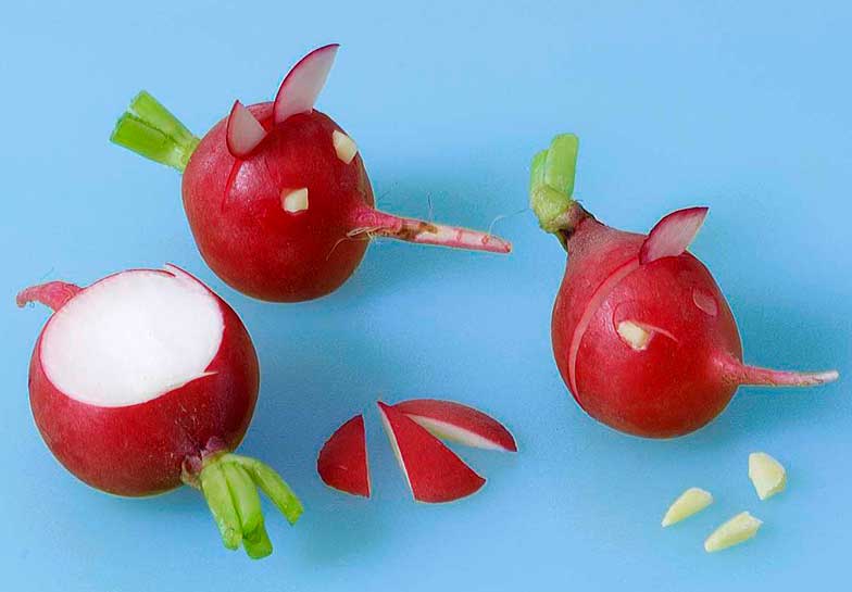Ces <b>souris-radis décoratives</b> ne font pas seulement la joie des enfants.