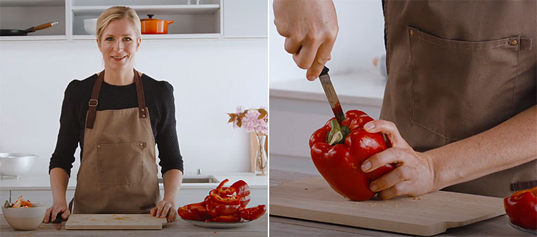 Kitchen hack: épépiner les poivrons