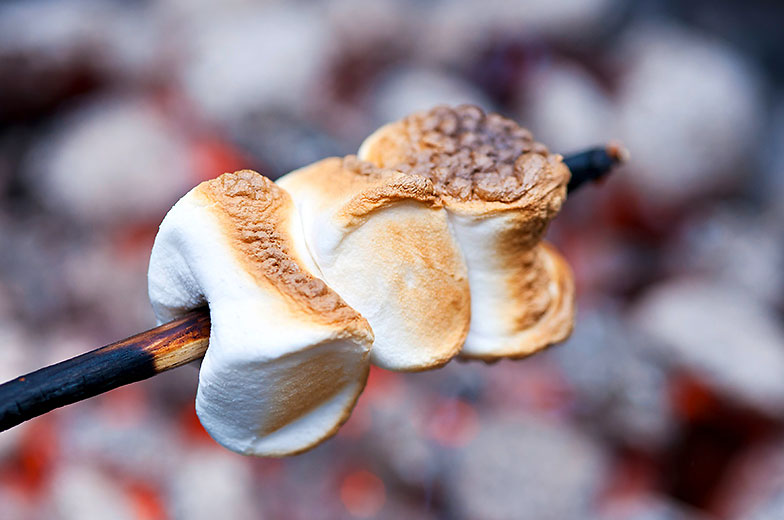 Aufgespiesst: Grillierte Marshmallows sind gut für den unkomplizierten Abschluss vom Grillabend