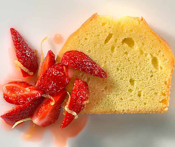 Cake citron aux fraises