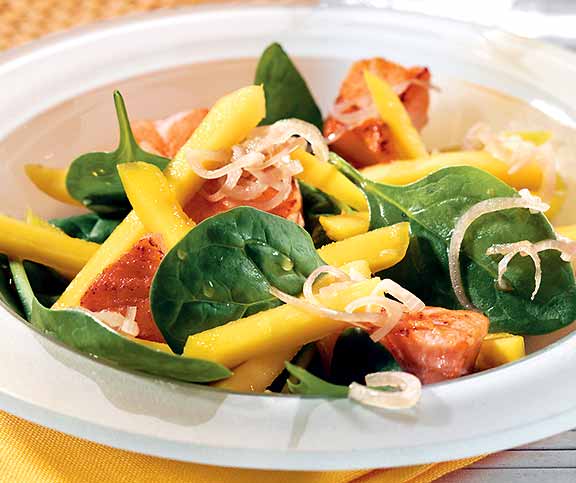 Salade de mangue au saumon